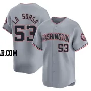 Joe La Sorsa Men's Washington Nationals Gray Limited Road Jersey