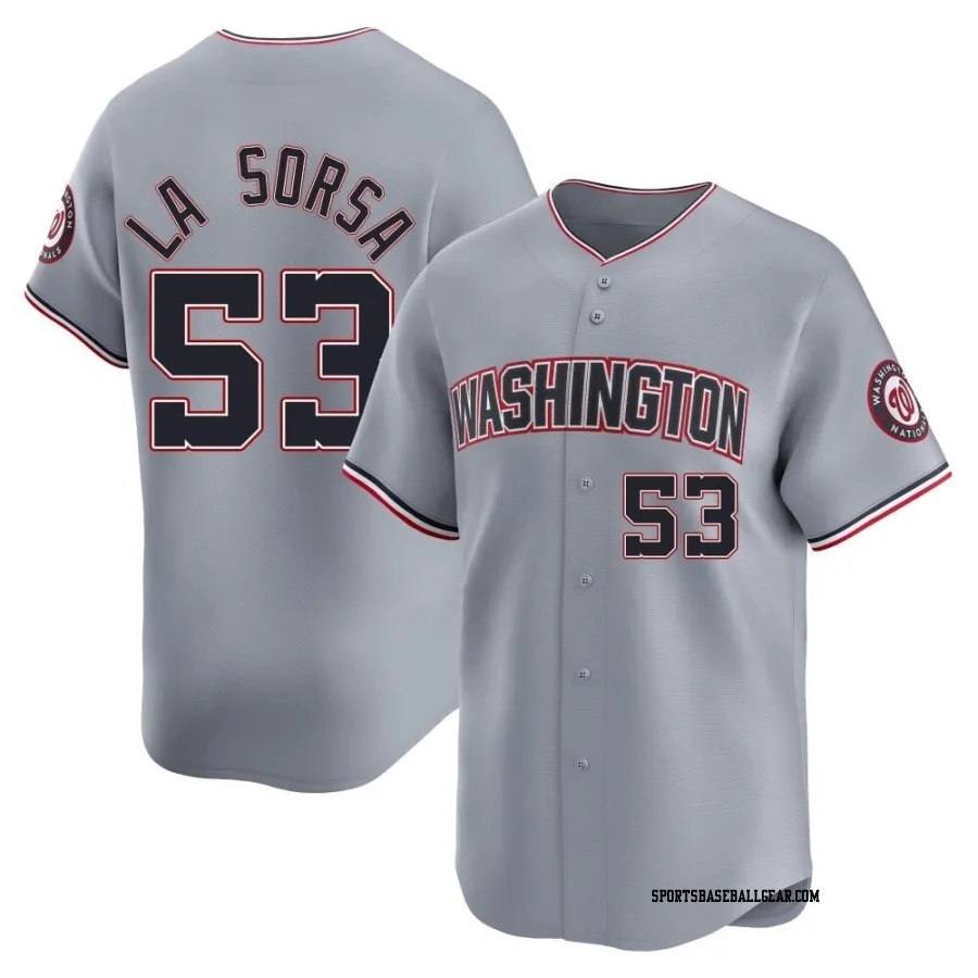 Joe La Sorsa Men's Washington Nationals Gray Limited Road Jersey