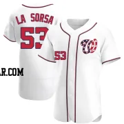 Joe La Sorsa Men's Washington Nationals White Authentic Alternate Jersey