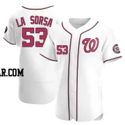 Joe La Sorsa Men's Washington Nationals White Authentic Home Jersey