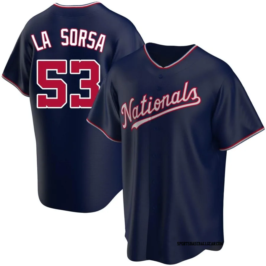 Joe La Sorsa Youth Washington Nationals Navy Replica Alternate Jersey