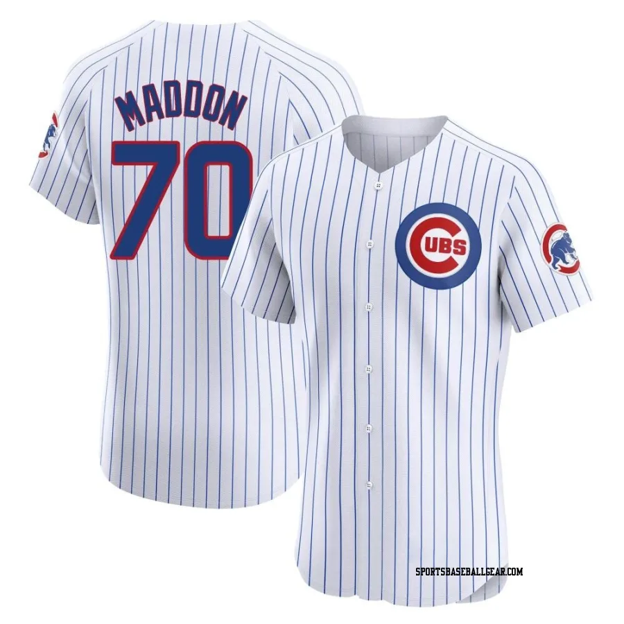 Joe Maddon Men's Chicago Cubs White Elite Home Jersey