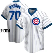 Joe Maddon Men's Chicago Cubs White Replica Home Cooperstown Collection Jersey