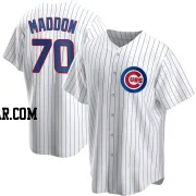 Joe Maddon Men's Chicago Cubs White Replica Home Jersey