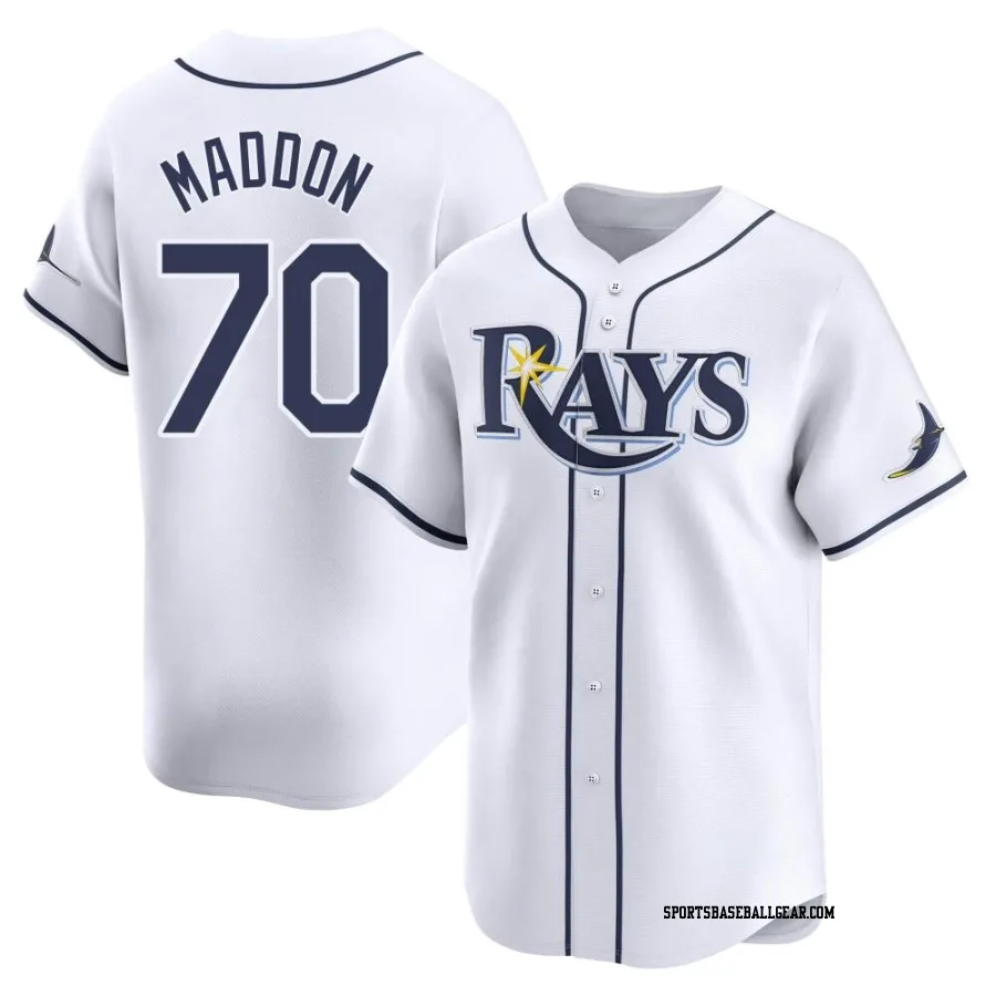 Joe Maddon Youth Tampa Bay Rays White Limited Home Jersey