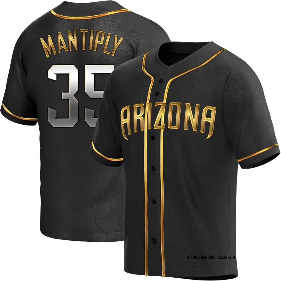 Joe Mantiply Men's Arizona Diamondbacks Black Golden Replica Alternate Jersey