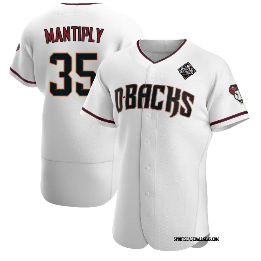 Joe Mantiply Men's Arizona Diamondbacks White Authentic Crimson Home 2023 World Series Jersey