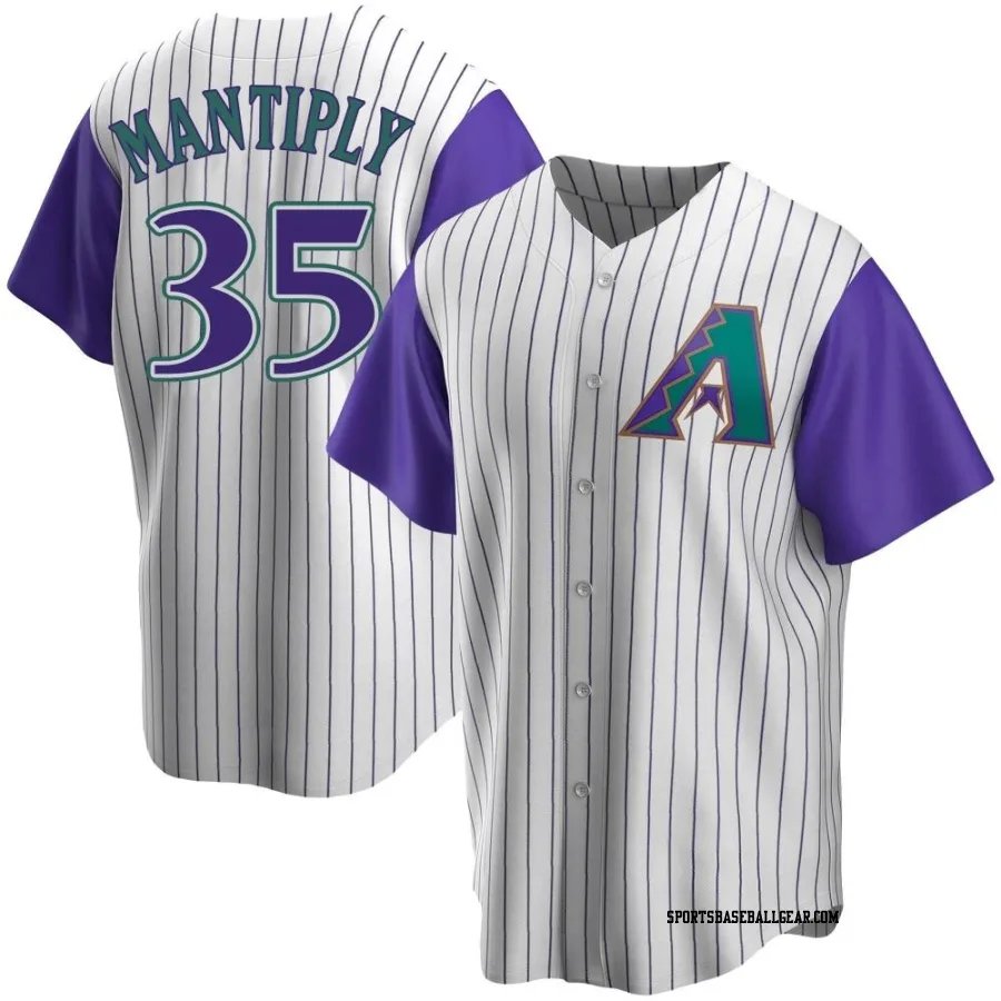 Joe Mantiply Youth Arizona Diamondbacks Cream/Purple Replica Alternate Cooperstown Collection Jersey