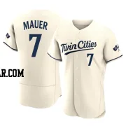 Joe Mauer Men's Minnesota Twins Cream Authentic Alternate 2023 Jersey