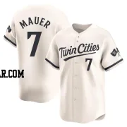 Joe Mauer Men's Minnesota Twins Cream Limited Alternate Jersey