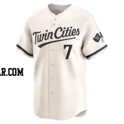 Joe Mauer Men's Minnesota Twins Cream Limited Alternate Jersey