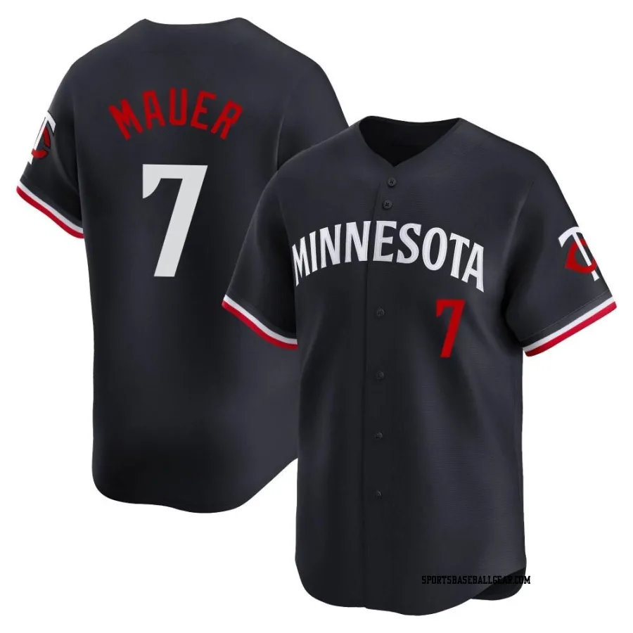 Joe Mauer Men's Minnesota Twins Navy Limited Alternate Jersey