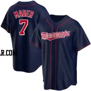 Joe Mauer Men's Minnesota Twins Navy Replica Alternate Team Jersey