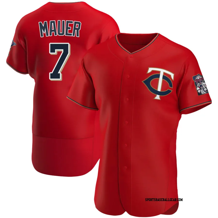 Joe Mauer Men's Minnesota Twins Red Authentic Alternate Jersey