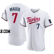 Joe Mauer Men's Minnesota Twins White Authentic Home Jersey