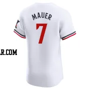 Joe Mauer Men's Minnesota Twins White Elite Home Jersey