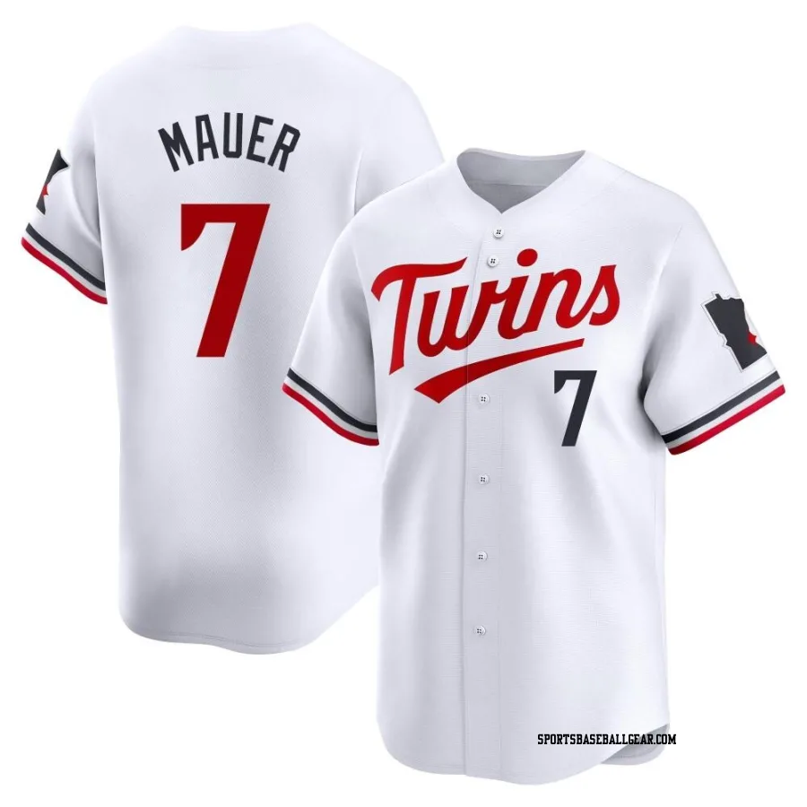 Joe Mauer Men's Minnesota Twins White Limited Home Jersey