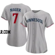 Joe Mauer Women's Minnesota Twins Gray Authentic Road Jersey