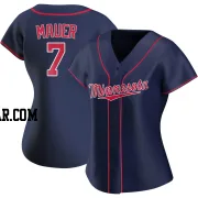 Joe Mauer Women's Minnesota Twins Navy Replica Alternate Team Jersey