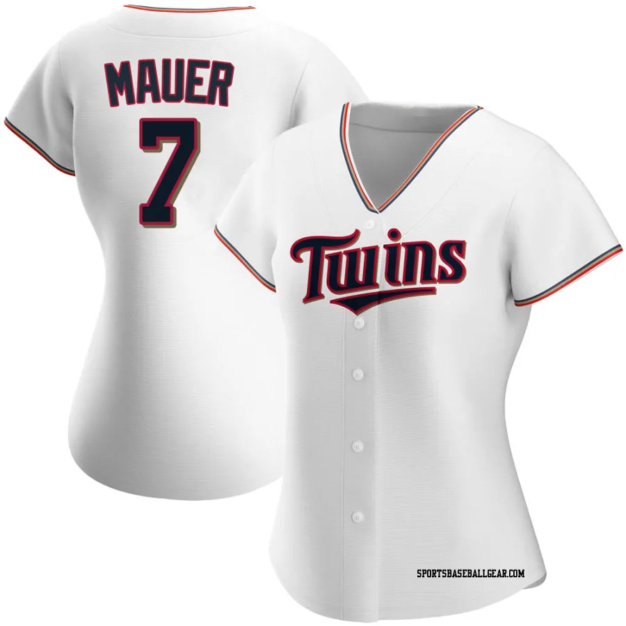 Joe Mauer Women's Minnesota Twins White Authentic Home Jersey