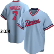 Joe Mauer Youth Minnesota Twins Light Blue Replica Road Cooperstown Collection Jersey