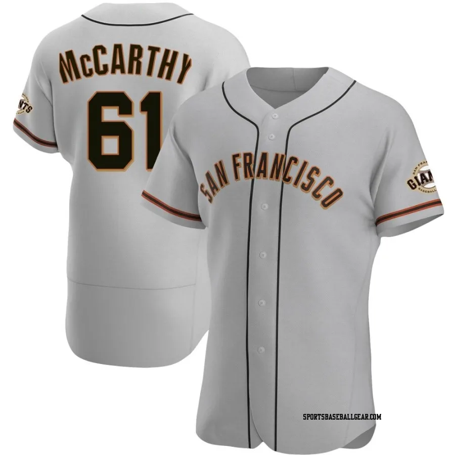 Joe McCarthy Men's San Francisco Giants Gray Authentic Road Jersey