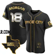 Joe Morgan Men's Houston Astros Black/Gold Authentic 2023 Space City Ready 2 Reign Flex Base Jersey