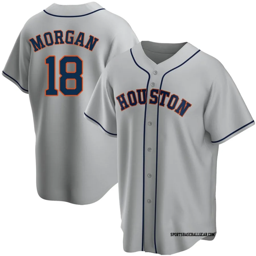 Joe Morgan Men's Houston Astros Gray Replica Road Jersey