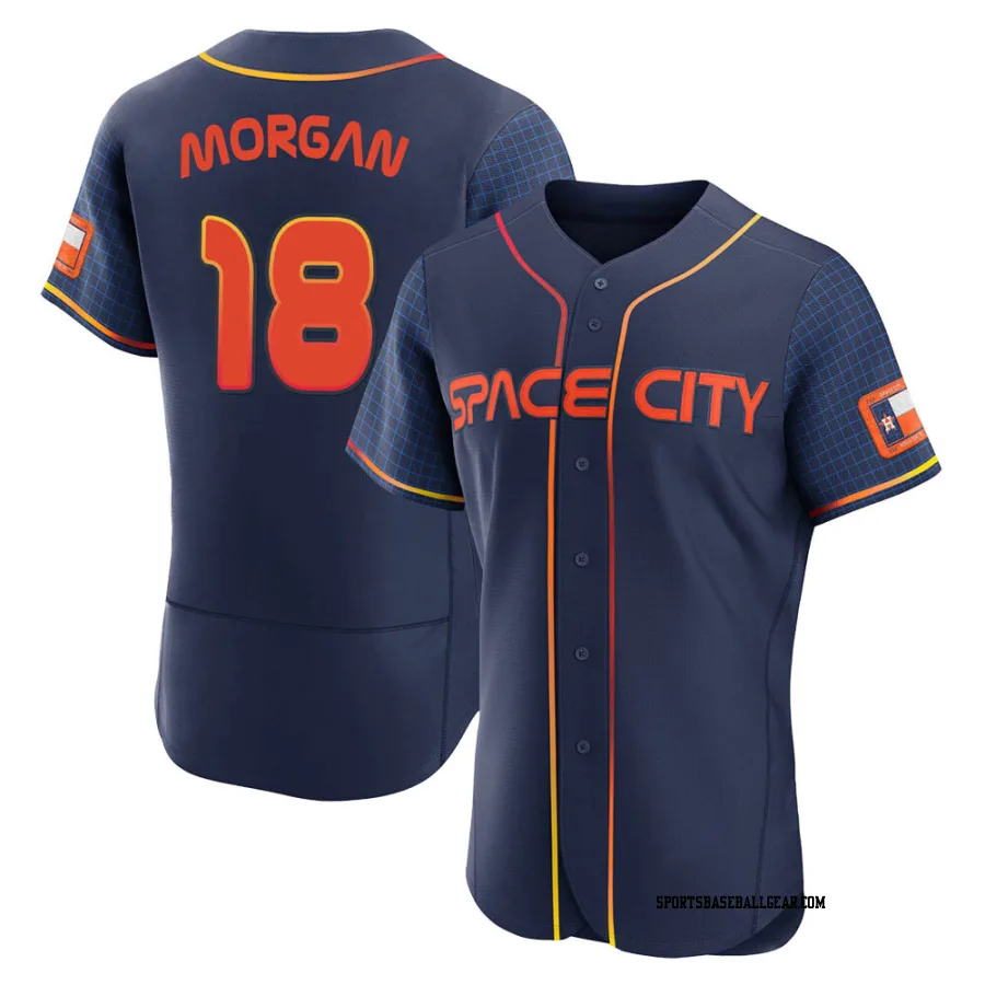 Joe Morgan Men's Houston Astros Navy Authentic 2022 City Connect Jersey