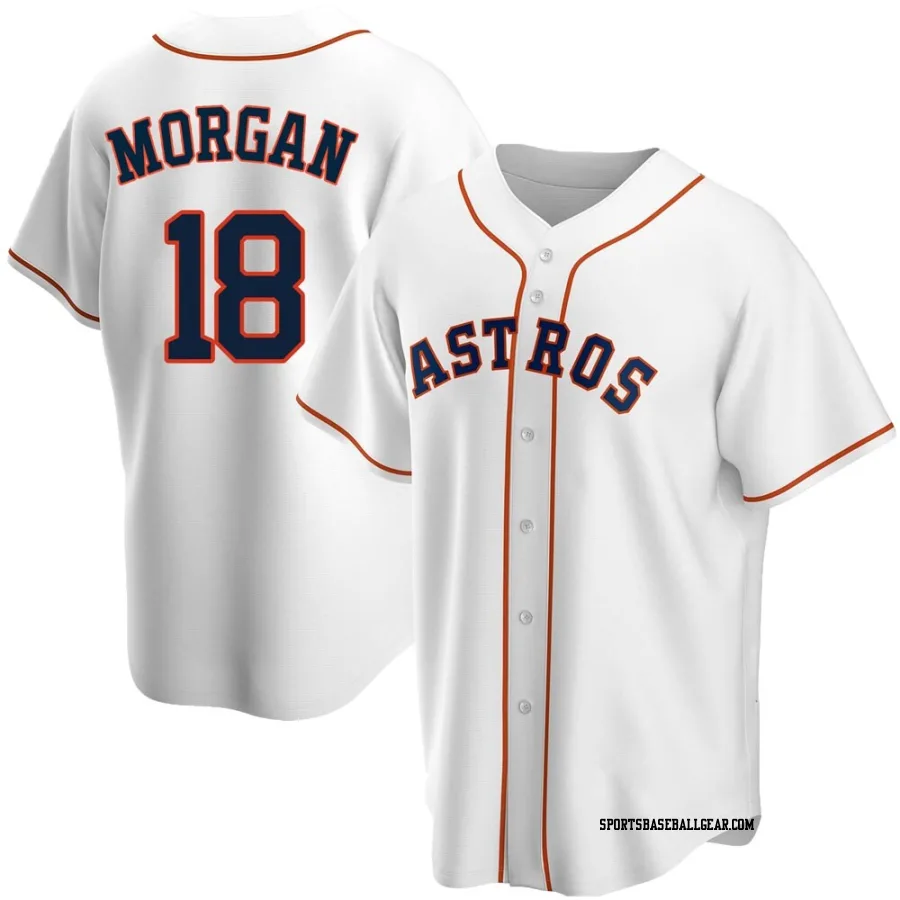 Joe Morgan Men's Houston Astros White Replica Home Jersey