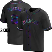 Joe Morgan Men's San Francisco Giants Black Holographic Replica Alternate Jersey