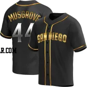 Joe Musgrove Men's San Diego Padres Black Golden Replica Alternate Jersey