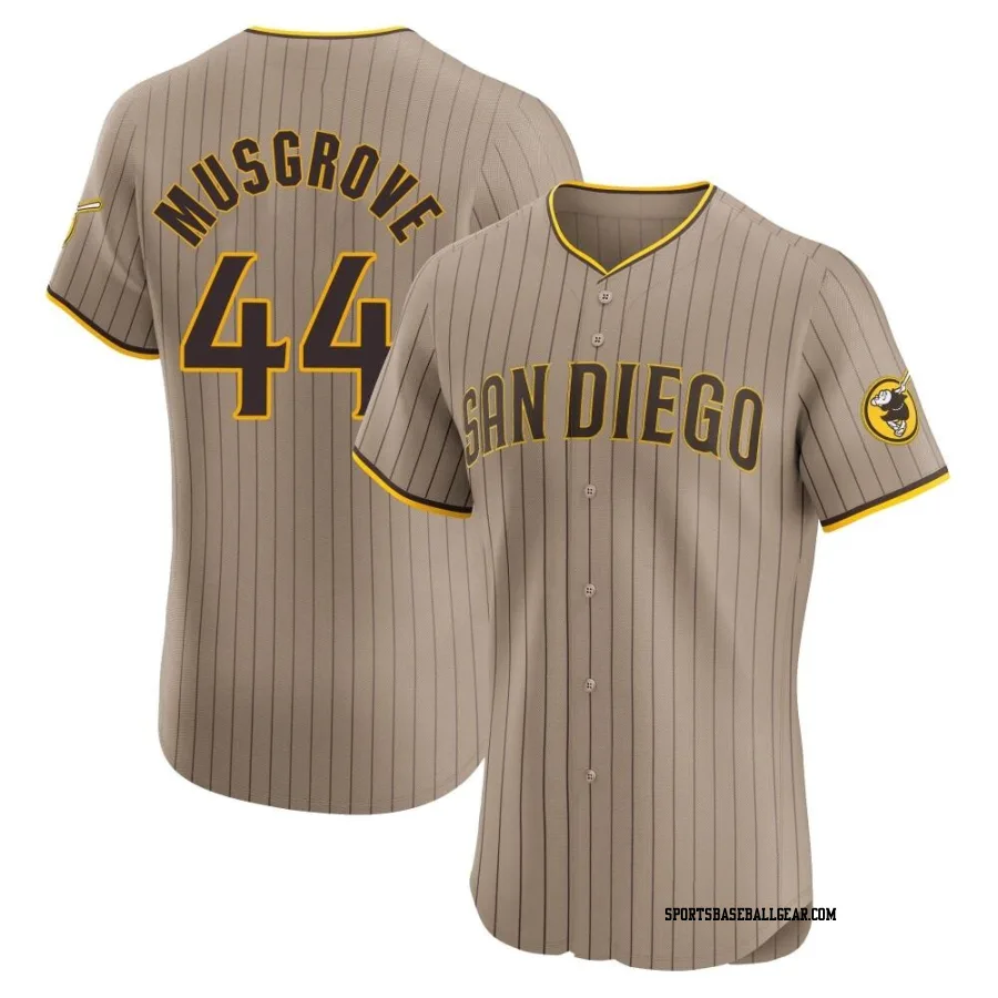 Joe Musgrove Men's San Diego Padres Brown Elite Alternate Jersey