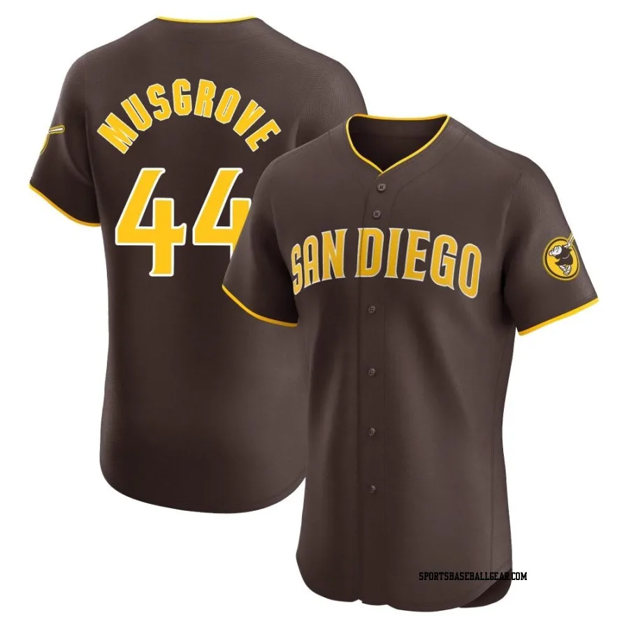 Joe Musgrove Men's San Diego Padres Brown Elite Road Vapor Premier Jersey