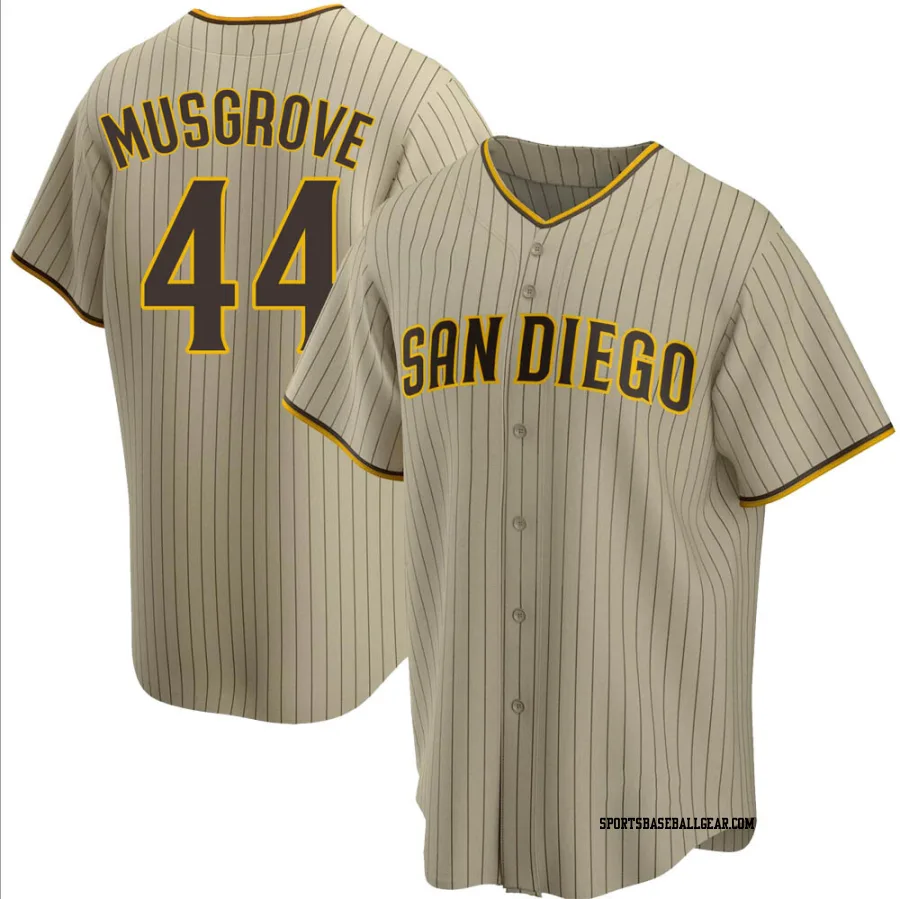 Joe Musgrove Men's San Diego Padres Sand/Brown Replica Alternate Jersey