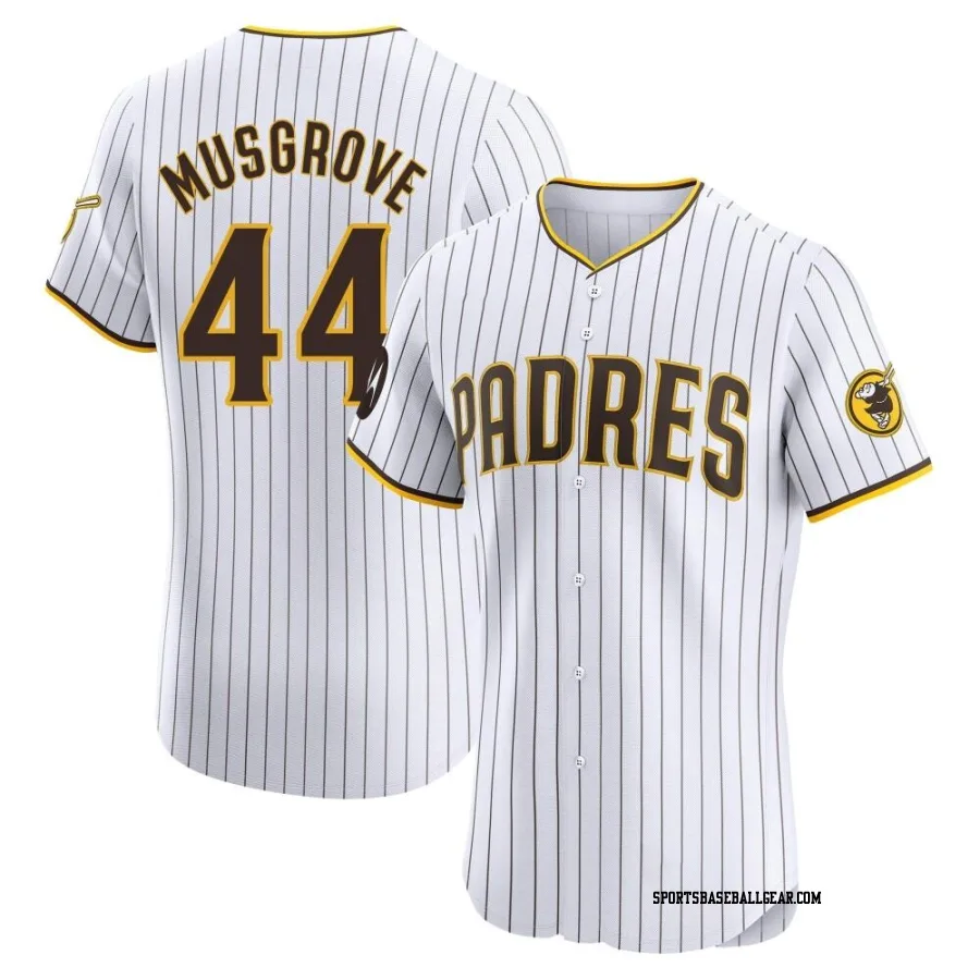 Joe Musgrove Men's San Diego Padres White Elite Home Patch Jersey