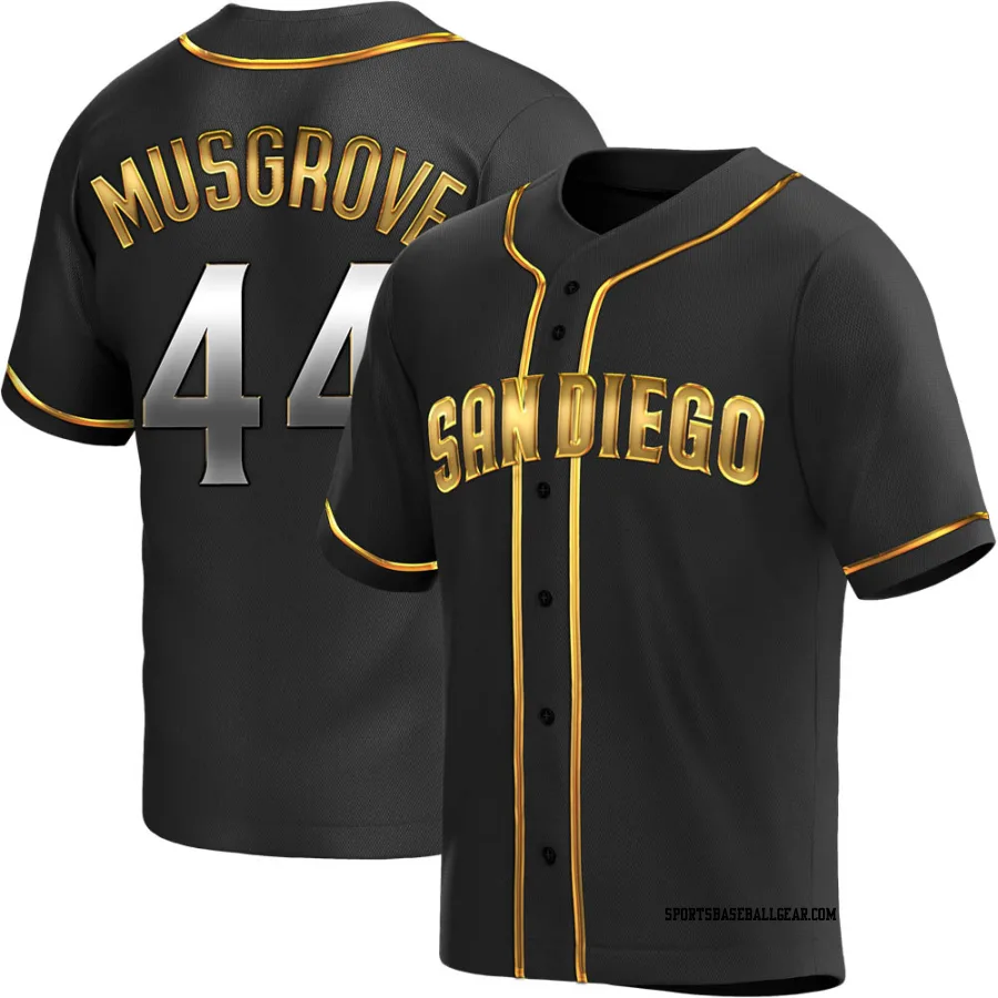 Joe Musgrove Youth San Diego Padres Black Golden Replica Alternate Jersey