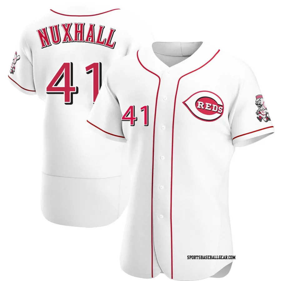 Joe Nuxhall Men's Cincinnati Reds White Authentic Home Jersey