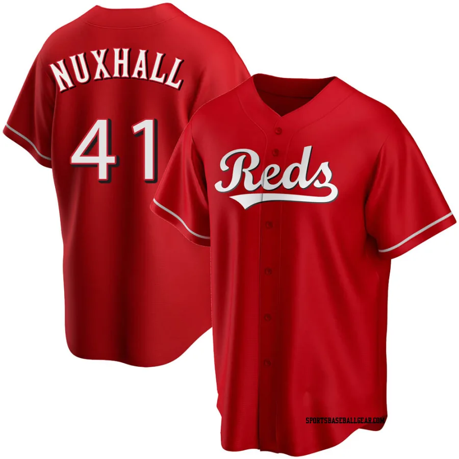 Joe Nuxhall Youth Cincinnati Reds Red Replica Alternate Jersey