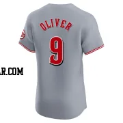 Joe Oliver Men's Cincinnati Reds Gray Elite Road Jersey