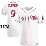 Joe Oliver Men's Cincinnati Reds White Authentic Home Jersey