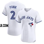 Joe Panik Men's Toronto Blue Jays White Elite Home Jersey