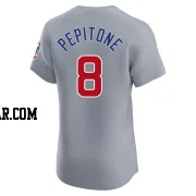 Joe Pepitone Men's Chicago Cubs Gray Elite Road Jersey