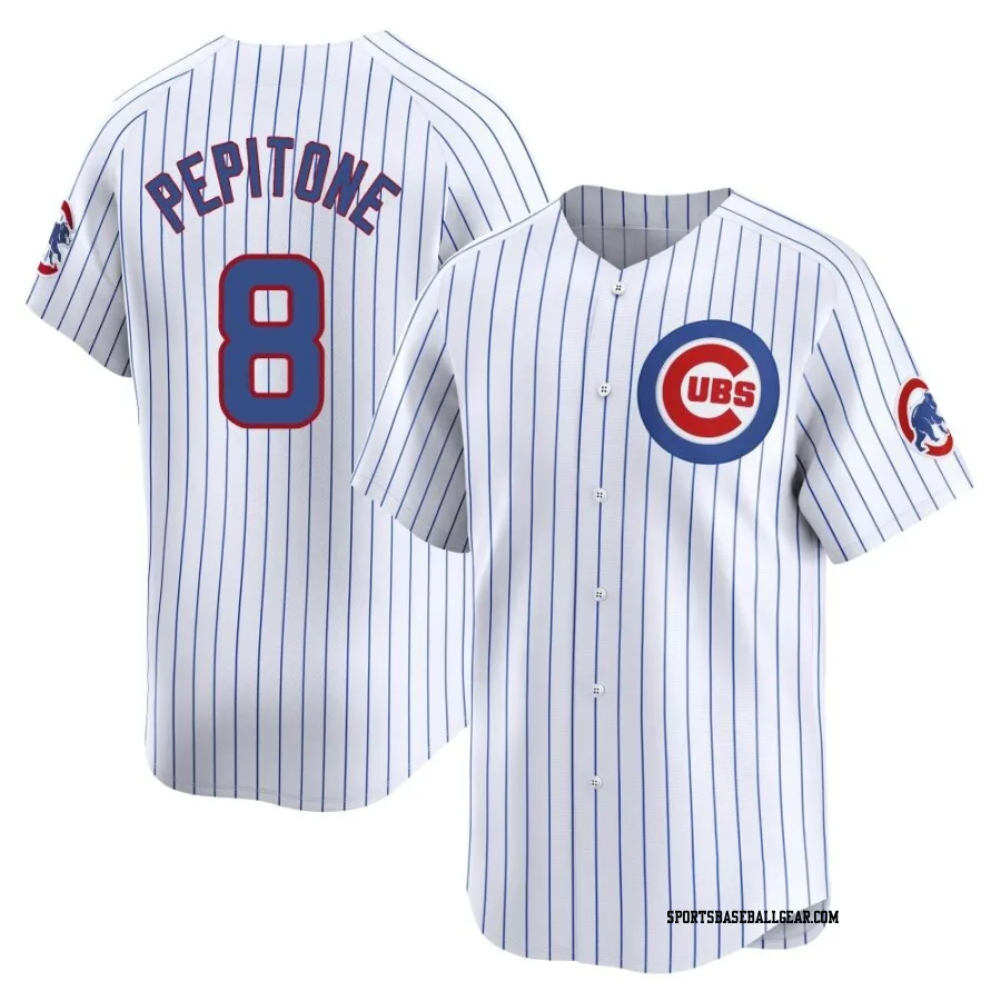 Joe Pepitone Men's Chicago Cubs White Limited Home Jersey