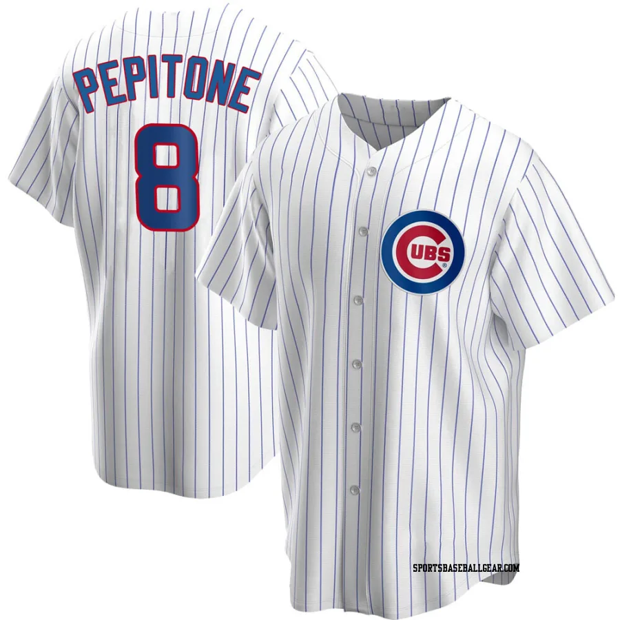 Joe Pepitone Men's Chicago Cubs White Replica Home Jersey