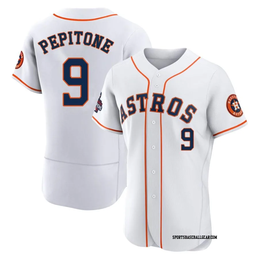 Joe Pepitone Men's Houston Astros White Authentic 2022 World Series Champions Home Jersey