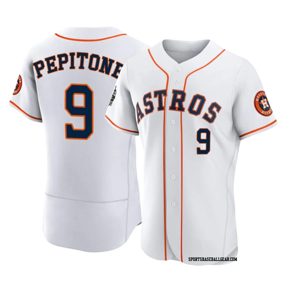 Joe Pepitone Men's Houston Astros White Authentic 2022 World Series Home Jersey