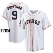 Joe Pepitone Men's Houston Astros White Replica 2022 World Series Champions Home Jersey