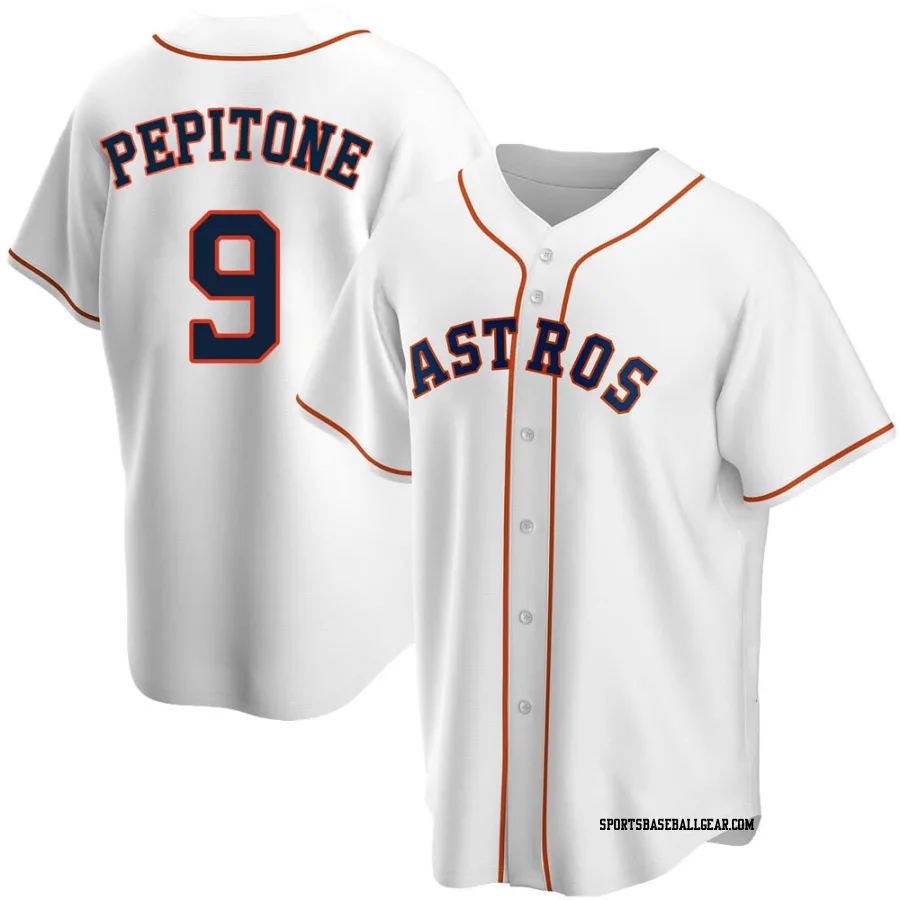 Joe Pepitone Men's Houston Astros White Replica Home Jersey