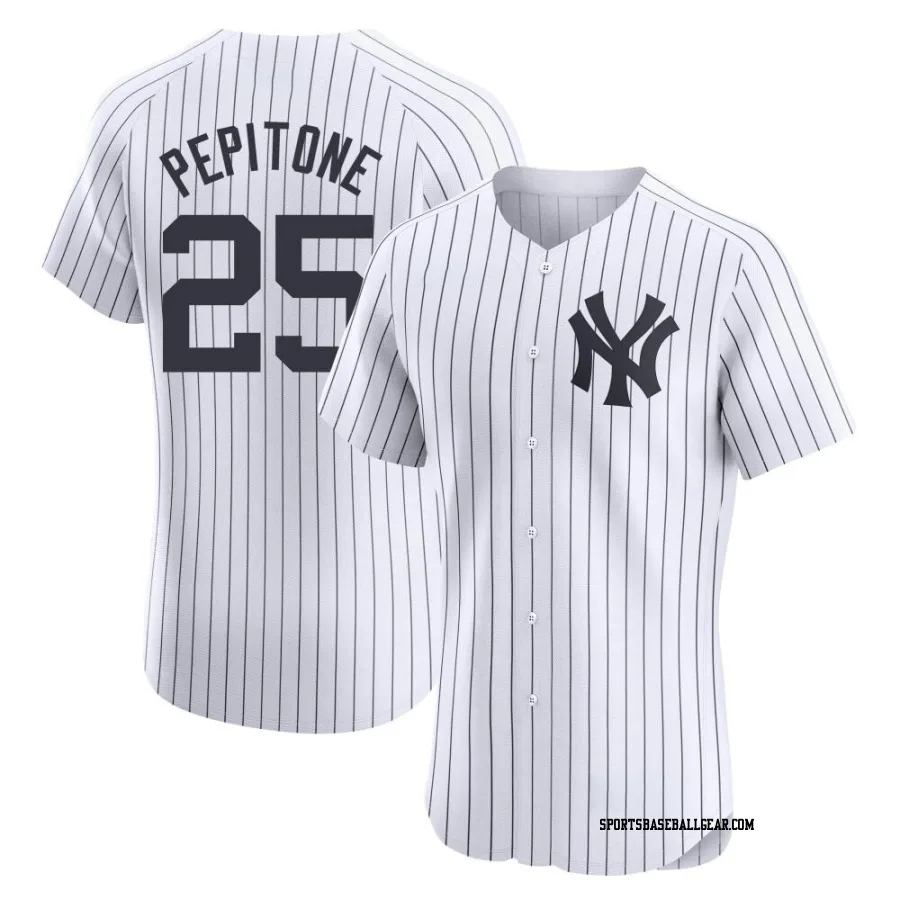 Joe Pepitone Men's New York Yankees White Elite Home Jersey